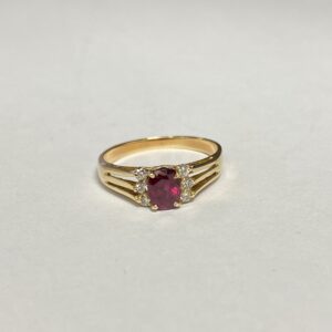 14ct Ruby & Diamond ring