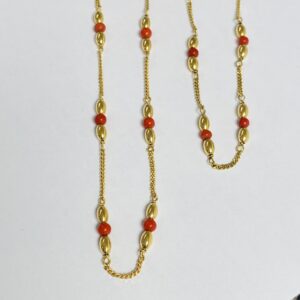 9ct Coral Necklace & Bracelet