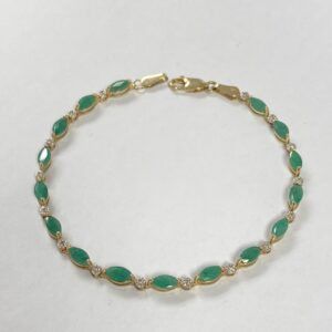 10ct Emerald & Diamond Bracelet