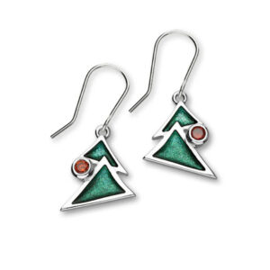 Silver Xmas Tree earrings